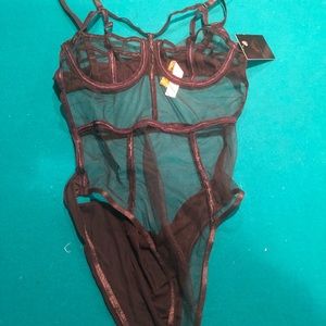 Fashionnova Black caged teddy